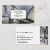 金ゴールド&カラフル抽象芸術アルコールインク液体アート 名刺 (正面/裏面)