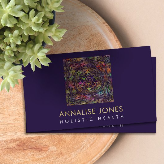 金ゴールド&カラースリヤントラ/スリチャクラ 名刺