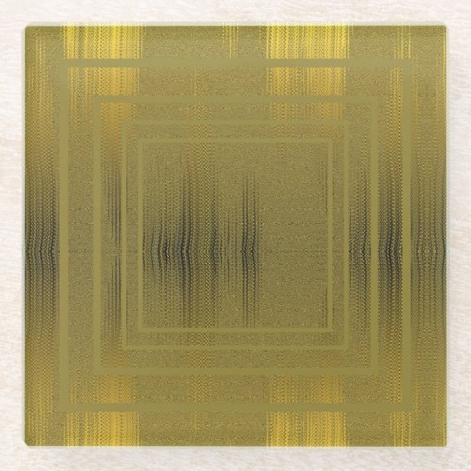 金ゴールド ガラスコースター (正面)