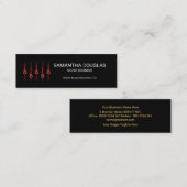 金ゴールド·ギタスタイリッシュー·イコライザ·パネル·サウンド·エンジニア スキニー名刺 (正面/裏面)