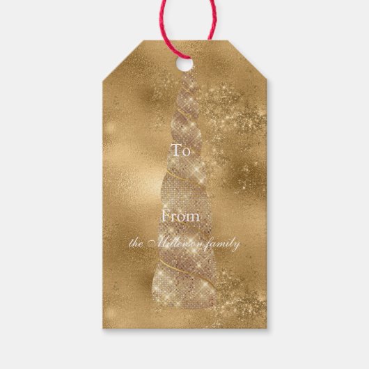 金ゴールド ギフトタグ (正面)