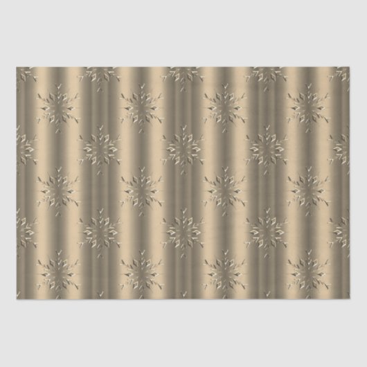 金ゴールド・クリスマスの魔法のクリスマススノーフレーク 薄葉紙 (正面)