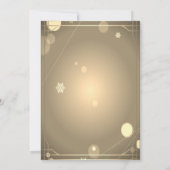 金ゴールド,クリスマスボール会社クリスマスパーティー 招待状 (裏面)