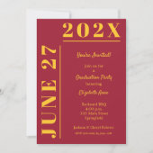 金ゴールド・クリムゾン卒業党 招待状 (正面)