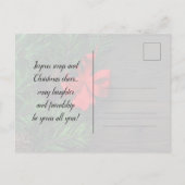 金ゴールド·クリ素朴スマス·ディナー·パーティー インビテーションポストカード (裏面)