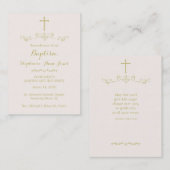 金ゴールド·クロス·アンド·ローレル 名刺 (正面/裏面)