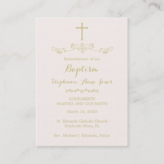 金ゴールド·クロス·アンド·ローレル 名刺 (正面)