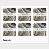 金ゴールド&グモダンレーアゲートゲードジェムストーンサンキューユナイテッド スクエアシール (シート)