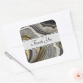 金ゴールド&グモダンレーアゲートゲードジェムストーンサンキューユナイテッド スクエアシール (封筒)