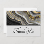 金ゴールド&グモダンレーアゲートゲードジェムストーンサンキューユナイテッド ポストカード (正面/裏面)