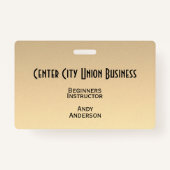 金ゴールド グラデーション バッジ (正面)