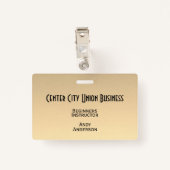 金ゴールド グラデーション バッジ (裏面クリップ)