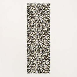 金ゴールド·グラム·ブラック·レオパード·プリント ヨガマット