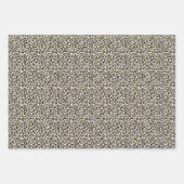 金ゴールド·グラム·ブラック·レオパード·プリント ラッピングペーパーシート (正面3)