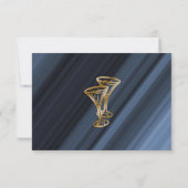 金ゴールド&グリッターレッドバルーン誕生日ありがとう ノートカード (裏面)