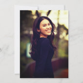 金ゴールド&グリッター卒業パーティー招待状 – 青 招待状 (裏面)