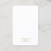 金ゴールド&グリーンイヤリングディスプレイ名刺 名刺 (裏面)