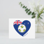 金ゴールド&グリーンサッカーチーム。フトボルデオーストラリア ポストカード (スタンド正面)