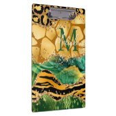 金ゴールド&グリーンサファリアニマルプリントゲート クリップボード (右)