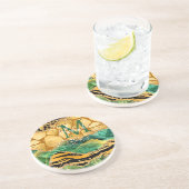 金ゴールド&グリーンサファリアニマルプリントゲート コースター (側面)