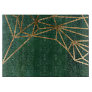 金ゴールド&グリーンジャングルくもの巣 カッティングボード