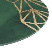 金ゴールド&グリーンジャングルくもの巣 カッティングボード (角)