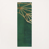 金ゴールド&グリーンジャングルくもの巣 ヨガマット (正面)