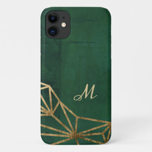 金ゴールド&グリーンジャングルくもの巣 iPhone 11 ケース