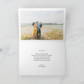 金ゴールド&グリーンスノーフレークスハッピーホリデーズクリスマス シーズンカード (内部)