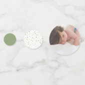 金ゴールド&グリーンバルーン1st誕生日パーティー紙吹雪 コンフェッティ (正面)