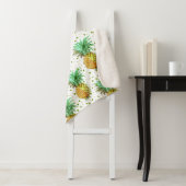 金ゴールド&グリーンパイナップルパターン シェルパブランケット (インサイチュ)