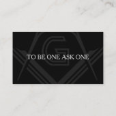 金ゴールド&グリーンマソニックビジネスカードテンプレート 名刺 (裏面)