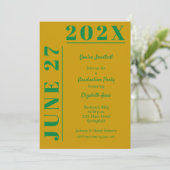 金ゴールド・グリーン卒業党 招待状 (スタンド正面)