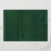 金ゴールド&グリーン素朴メリークリスマスワンフォト 箔招待状 (裏面)