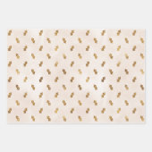 金ゴールド&グリーン自然ランタンラッピング紙シート ラッピングペーパーシート (正面3)