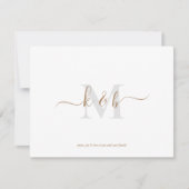 金ゴールド&グレイシンプルモノグラム聖なる書物、 経典クリスマス ノートカード (正面)