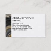 金ゴールド&グレイモダンアゲートジェードジェムストーン 名刺 (裏面)