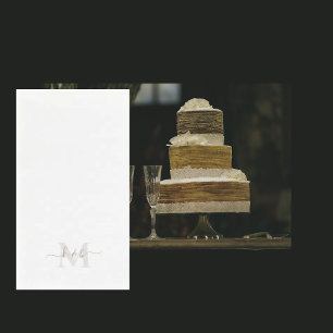 金ゴールド&グレーモノグラムスワッシュスクリプトホワイト