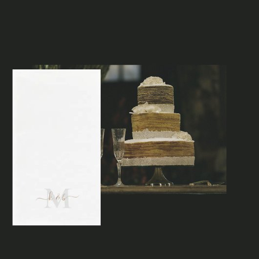 金ゴールド&グレーモノグラムスワッシュスクリプトホワイト