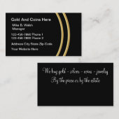 金ゴールド·コイン投資名刺 名刺 (正面/裏面)