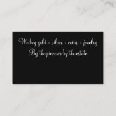 金ゴールド·コイン投資名刺 名刺 (裏面)