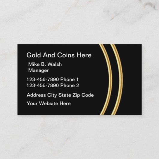 金ゴールド·コイン投資名刺 名刺 (正面)