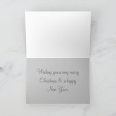 金ゴールド&シルバーきらめくクリスマスオーナメント シーズンカード (内部)