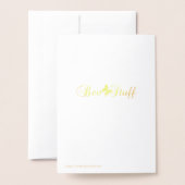 金ゴールド/シルバーのおめでとうの後結婚で幸せに 箔カード (裏面封筒付き)