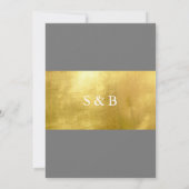 金ゴールド&シルバーエレガントウィンターウェディング 招待状 (裏面)