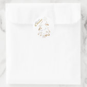 金ゴールド&シルバークリスマスツリー ラウンドシール (バッグ)