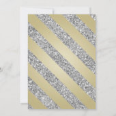 金ゴールド&シルバーグリッタークリスマスホリデーパーティ 招待状 (裏面)