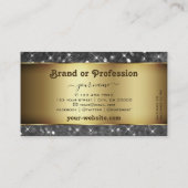 金ゴールド&シルバーグリッタールミナンススターエレガンス 名刺 (裏面)