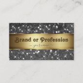 金ゴールド&シルバーグリッタールミナンススターエレガンス 名刺 (正面)