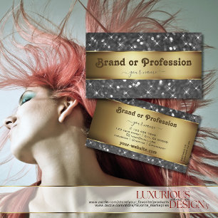 金ゴールド&シルバーグリッタールミナンススターエレガンス 名刺